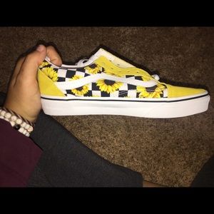 Customized Sunflower Vans (BRAND NEW)